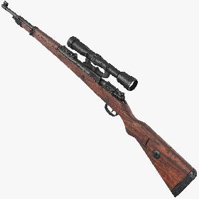 3D Mauser Karabiner 98 Kurz Sniper Old